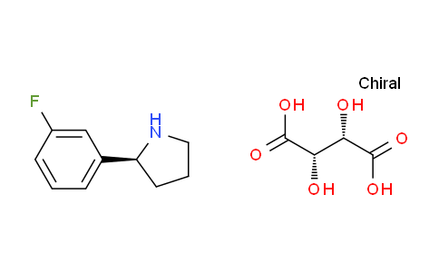 CAS No. 1355239-03-0, (S)-2-(3-Fluorophenyl)pyrrolidine d-tartrate