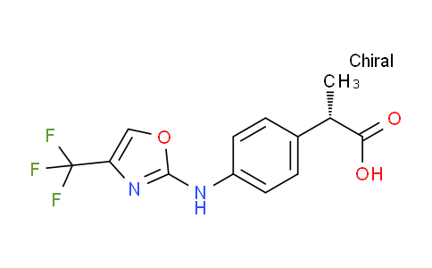 CAS No. 1217896-22-4, (S)-2-(4-((4-(Trifluoromethyl)oxazol-2-yl)amino)phenyl)propanoic acid