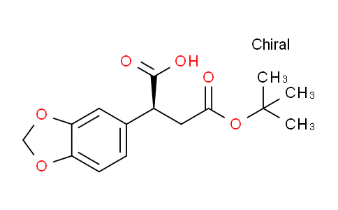CAS No. 250583-00-7, (S)-2-(Benzo[d][1,3]dioxol-5-yl)-4-(tert-butoxy)-4-oxobutanoic acid