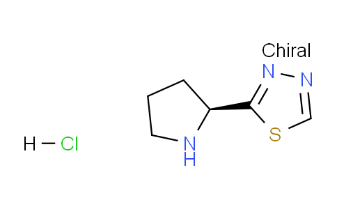 CAS No. 2044711-50-2, (S)-2-(Pyrrolidin-2-yl)-1,3,4-thiadiazole hydrochloride