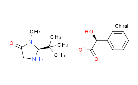 CAS No. 119838-36-7, (S)-2-(tert-Butyl)-3-methyl-4-oxoimidazolidin-1-ium (S)-2-hydroxy-2-phenylacetate