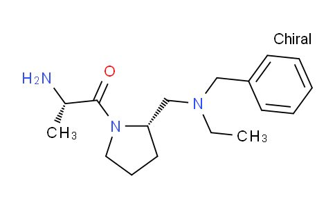 CAS No. 1401667-62-6, (S)-2-Amino-1-((S)-2-((benzyl(ethyl)amino)methyl)pyrrolidin-1-yl)propan-1-one