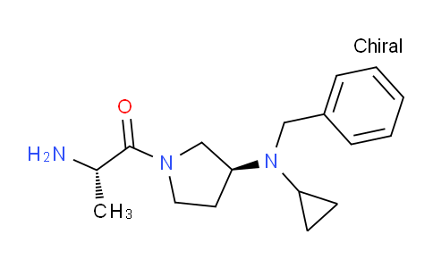 CAS No. 1401666-80-5, (S)-2-Amino-1-((S)-3-(benzyl(cyclopropyl)amino)pyrrolidin-1-yl)propan-1-one