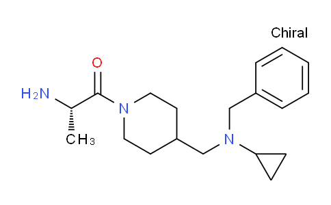 CAS No. 1354010-00-6, (S)-2-Amino-1-(4-((benzyl(cyclopropyl)amino)methyl)piperidin-1-yl)propan-1-one