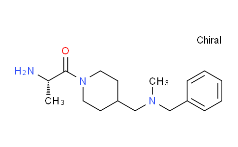 CAS No. 1353994-28-1, (S)-2-Amino-1-(4-((benzyl(methyl)amino)methyl)piperidin-1-yl)propan-1-one