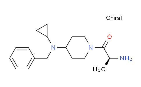 CAS No. 1354015-62-5, (S)-2-Amino-1-(4-(benzyl(cyclopropyl)amino)piperidin-1-yl)propan-1-one