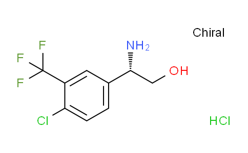 CAS No. 1810074-79-3, (S)-2-Amino-2-(4-chloro-3-(trifluoromethyl)phenyl)ethanol hydrochloride