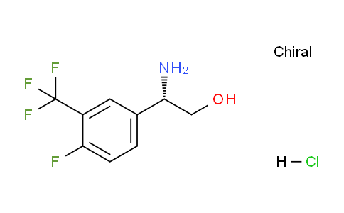 CAS No. 1394822-95-7, (S)-2-Amino-2-(4-fluoro-3-(trifluoromethyl)phenyl)ethanol hydrochloride