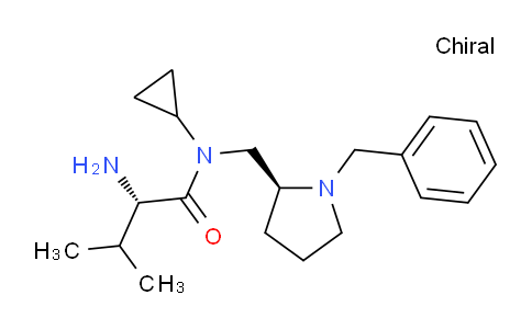 CAS No. 1401666-61-2, (S)-2-Amino-N-(((S)-1-benzylpyrrolidin-2-yl)methyl)-N-cyclopropyl-3-methylbutanamide