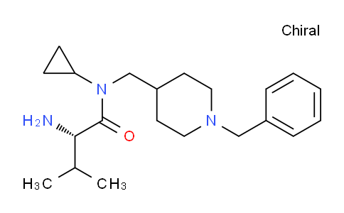 CAS No. 1354003-47-6, (S)-2-Amino-N-((1-benzylpiperidin-4-yl)methyl)-N-cyclopropyl-3-methylbutanamide