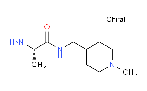 CAS No. 1307533-43-2, (S)-2-Amino-N-((1-methylpiperidin-4-yl)methyl)propanamide