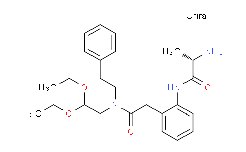 CAS No. 1222068-65-6, (S)-2-Amino-N-(2-(2-((2,2-diethoxyethyl)(phenethyl)amino)-2-oxoethyl)phenyl)propanamide