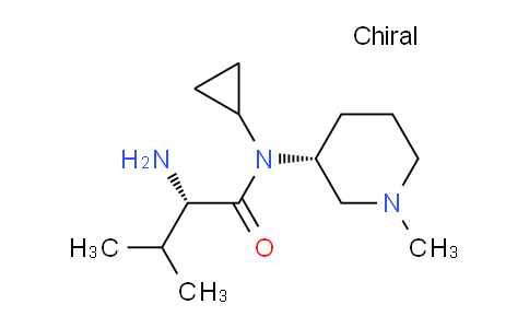 CAS No. 1401664-82-1, (S)-2-Amino-N-cyclopropyl-3-methyl-N-((R)-1-methylpiperidin-3-yl)butanamide