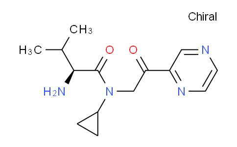 CAS No. 1354020-67-9, (S)-2-Amino-N-cyclopropyl-3-methyl-N-(2-oxo-2-(pyrazin-2-yl)ethyl)butanamide