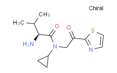 CAS No. 1354010-20-0, (S)-2-Amino-N-cyclopropyl-3-methyl-N-(2-oxo-2-(thiazol-2-yl)ethyl)butanamide