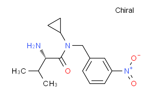 CAS No. 1354007-99-0, (S)-2-Amino-N-cyclopropyl-3-methyl-N-(3-nitrobenzyl)butanamide