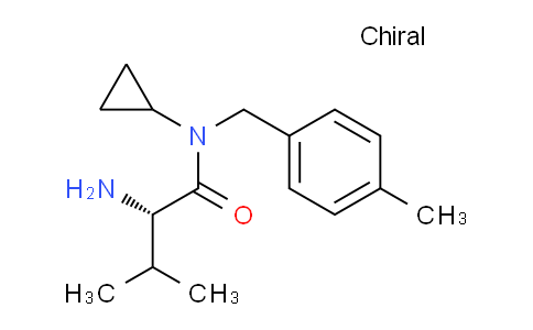 CAS No. 1307224-35-6, (S)-2-Amino-N-cyclopropyl-3-methyl-N-(4-methylbenzyl)butanamide