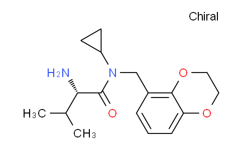CAS No. 1354019-13-8, (S)-2-Amino-N-cyclopropyl-N-((2,3-dihydrobenzo[b][1,4]dioxin-5-yl)methyl)-3-methylbutanamide