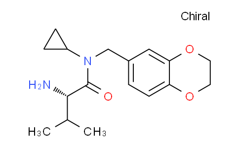 CAS No. 1354003-77-2, (S)-2-Amino-N-cyclopropyl-N-((2,3-dihydrobenzo[b][1,4]dioxin-6-yl)methyl)-3-methylbutanamide