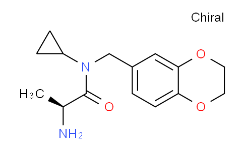 CAS No. 1354008-71-1, (S)-2-Amino-N-cyclopropyl-N-((2,3-dihydrobenzo[b][1,4]dioxin-6-yl)methyl)propanamide
