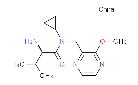 CAS No. 1353997-29-1, (S)-2-Amino-N-cyclopropyl-N-((3-methoxypyrazin-2-yl)methyl)-3-methylbutanamide