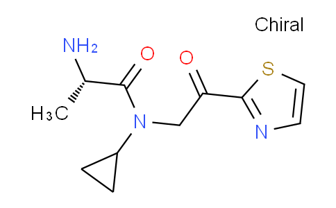CAS No. 1354004-41-3, (S)-2-Amino-N-cyclopropyl-N-(2-oxo-2-(thiazol-2-yl)ethyl)propanamide
