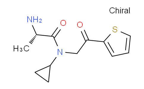 CAS No. 1353994-44-1, (S)-2-Amino-N-cyclopropyl-N-(2-oxo-2-(thiophen-2-yl)ethyl)propanamide