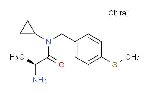 CAS No. 1354016-10-6, (S)-2-Amino-N-cyclopropyl-N-(4-(methylthio)benzyl)propanamide