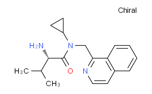 CAS No. 1354004-08-2, (S)-2-Amino-N-cyclopropyl-N-(isoquinolin-1-ylmethyl)-3-methylbutanamide