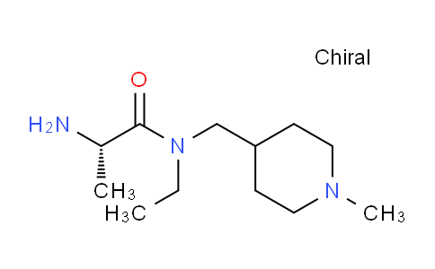 CAS No. 1354003-86-3, (S)-2-Amino-N-ethyl-N-((1-methylpiperidin-4-yl)methyl)propanamide