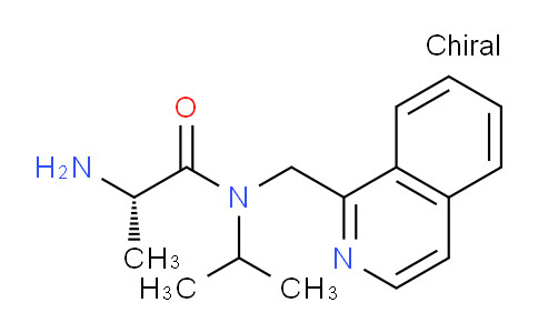CAS No. 1354019-16-1, (S)-2-Amino-N-isopropyl-N-(isoquinolin-1-ylmethyl)propanamide