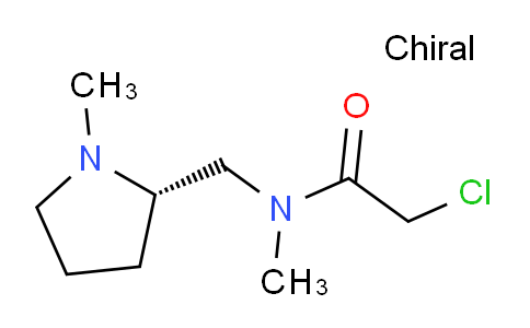CAS No. 1354002-68-8, (S)-2-Chloro-N-methyl-N-((1-methylpyrrolidin-2-yl)methyl)acetamide