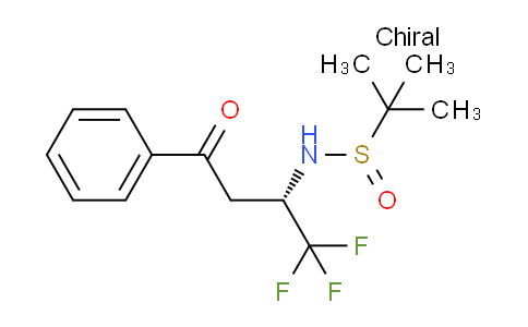 CAS No. 1280655-24-4, (S)-2-Methyl-N-[(2S)-1,1,1-trifluoro-4-oxo-4-phenylbutan-2-yl]propane-2-sulfinamide