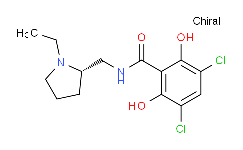 CAS No. 119670-11-0, (S)-3,5-Dichloro-N-((1-ethylpyrrolidin-2-yl)methyl)-2,6-dihydroxybenzamide