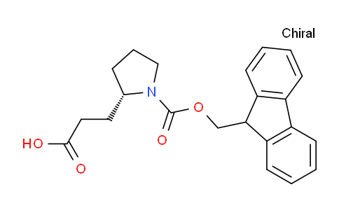 CAS No. 1013997-51-7, (S)-3-(1-(((9H-Fluoren-9-yl)methoxy)carbonyl)pyrrolidin-2-yl)propanoic acid
