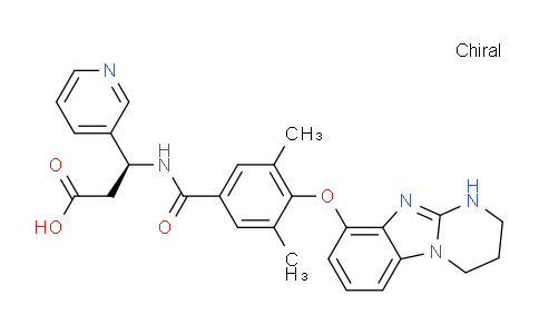 CAS No. 1956437-34-5, (S)-3-(3,5-Dimethyl-4-((1,2,3,4-tetrahydrobenzo[4,5]imidazo[1,2-a]pyrimidin-9-yl)oxy)benzamido)-3-(pyridin-3-yl)propanoic acid