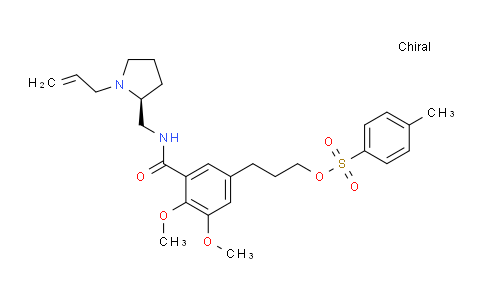 CAS No. 166173-74-6, (S)-3-(3-(((1-Allylpyrrolidin-2-yl)methyl)carbamoyl)-4,5-dimethoxyphenyl)propyl 4-methylbenzenesulfonate