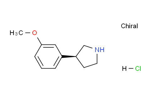 CAS No. 1384268-73-8, (S)-3-(3-Methoxyphenyl)pyrrolidine hydrochloride