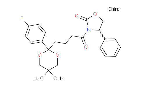 CAS No. 953805-20-4, (S)-3-(4-(2-(4-Fluorophenyl)-5,5-dimethyl-1,3-dioxan-2-yl)butanoyl)-4-phenyloxazolidin-2-one