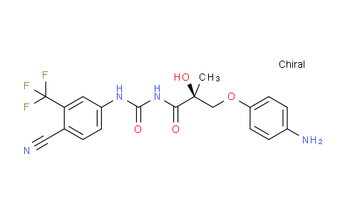 CAS No. 850218-75-6, (S)-3-(4-Aminophenoxy)-N-((4-cyano-3-(trifluoromethyl)phenyl)carbamoyl)-2-hydroxy-2-methylpropanamide