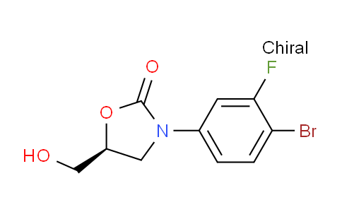 CAS No. 1369530-77-7, (S)-3-(4-Bromo-3-fluorophenyl)-5-(hydroxymethyl)oxazolidin-2-one