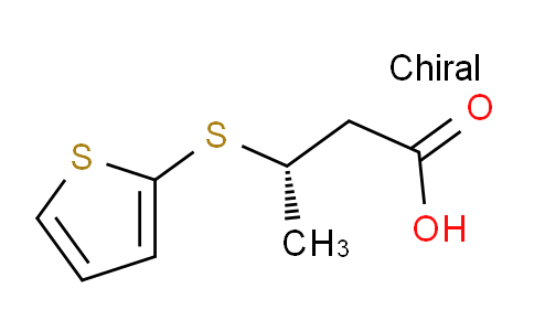 CAS No. 133359-80-5, (S)-3-(Thiophen-2-ylthio)butanoic acid