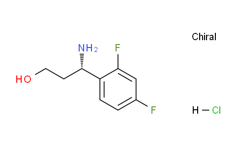 CAS No. 2055848-83-2, (S)-3-Amino-3-(2,4-difluorophenyl)propan-1-ol hydrochloride