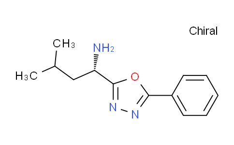 CAS No. 1351397-86-8, (S)-3-Methyl-1-(5-phenyl-1,3,4-oxadiazol-2-yl)butan-1-amine