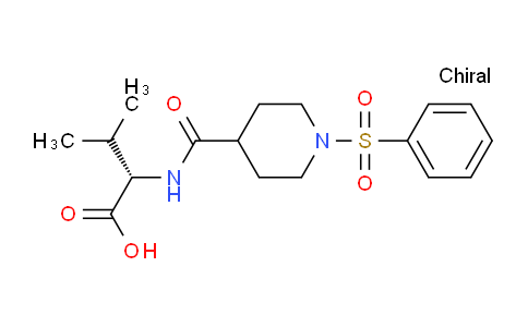 CAS No. 1212073-14-7, (S)-3-Methyl-2-(1-(phenylsulfonyl)piperidine-4-carboxamido)butanoic acid