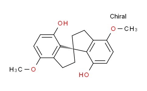CAS No. 636601-30-4, (S)-4,4'-Dimethoxy-2,2',3,3'-tetrahydro-1,1'-spirobi[indene]-7,7'-diol