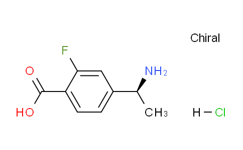 CAS No. 1391358-28-3, (S)-4-(1-Aminoethyl)-2-fluorobenzoic acid hydrochloride