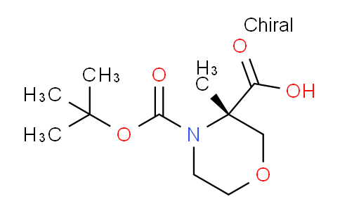 CAS No. 1638744-49-6, (S)-4-(tert-Butoxycarbonyl)-3-methylmorpholine-3-carboxylic acid