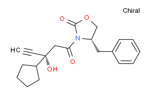 CAS No. 1508318-85-1, (S)-4-Benzyl-3-((R)-3-cyclopentyl-3-hydroxypent-4-ynoyl)oxazolidin-2-one