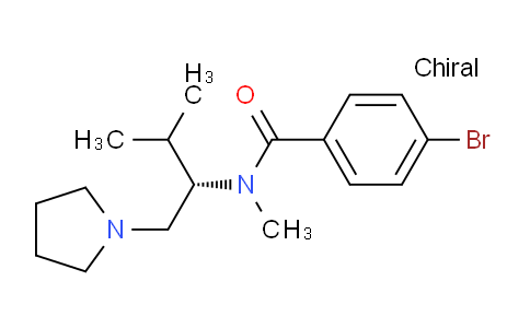CAS No. 1380102-11-3, (S)-4-Bromo-N-methyl-N-(3-methyl-1-(pyrrolidin-1-yl)butan-2-yl)benzamide